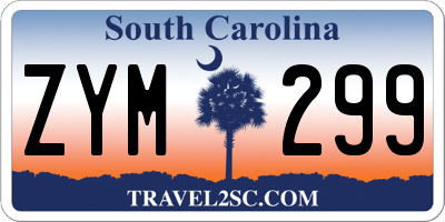 SC license plate ZYM299