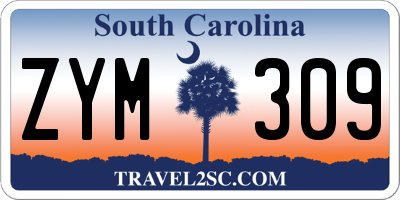 SC license plate ZYM309