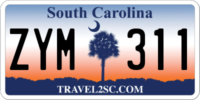 SC license plate ZYM311