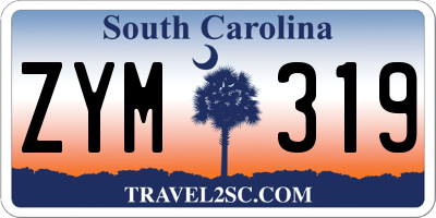 SC license plate ZYM319