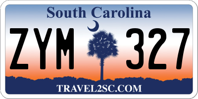 SC license plate ZYM327