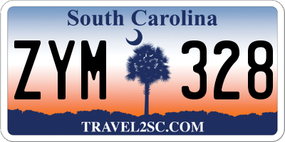 SC license plate ZYM328