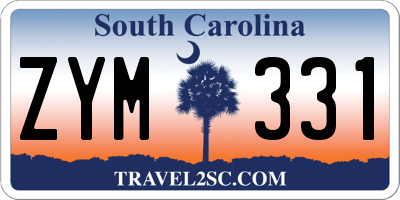 SC license plate ZYM331
