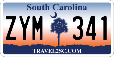 SC license plate ZYM341