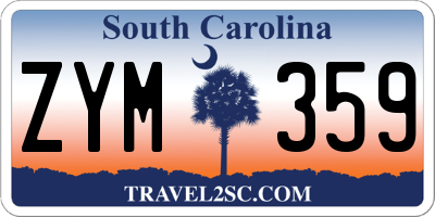 SC license plate ZYM359