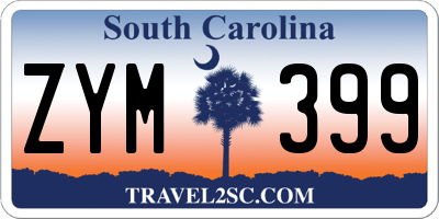 SC license plate ZYM399