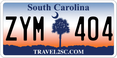 SC license plate ZYM404