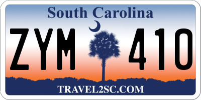 SC license plate ZYM410