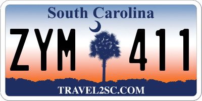 SC license plate ZYM411