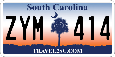 SC license plate ZYM414