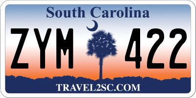 SC license plate ZYM422