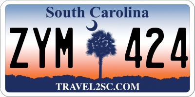 SC license plate ZYM424