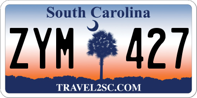 SC license plate ZYM427