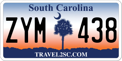 SC license plate ZYM438