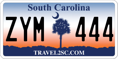 SC license plate ZYM444
