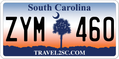 SC license plate ZYM460