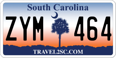 SC license plate ZYM464