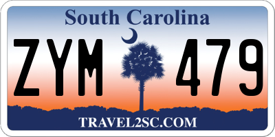 SC license plate ZYM479