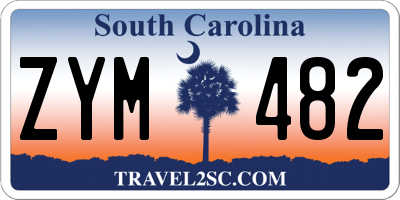 SC license plate ZYM482