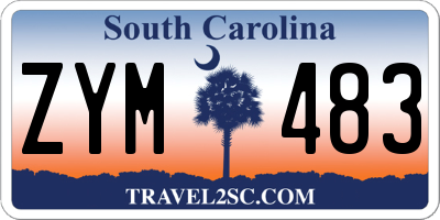 SC license plate ZYM483