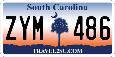 SC license plate ZYM486