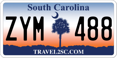 SC license plate ZYM488