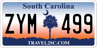 SC license plate ZYM499