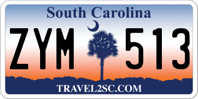 SC license plate ZYM513