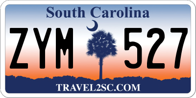 SC license plate ZYM527