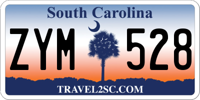 SC license plate ZYM528