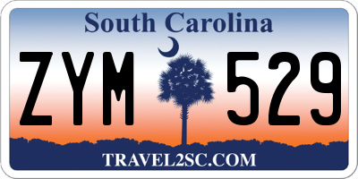 SC license plate ZYM529