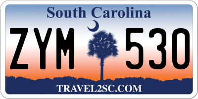 SC license plate ZYM530