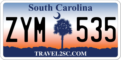 SC license plate ZYM535