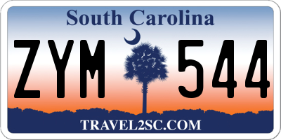 SC license plate ZYM544