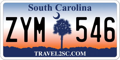 SC license plate ZYM546