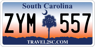 SC license plate ZYM557