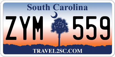 SC license plate ZYM559