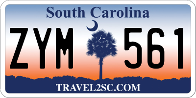 SC license plate ZYM561