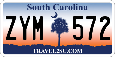SC license plate ZYM572