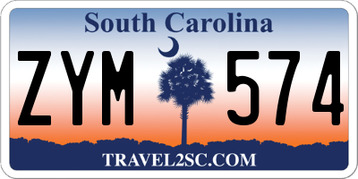 SC license plate ZYM574