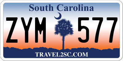 SC license plate ZYM577