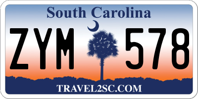 SC license plate ZYM578