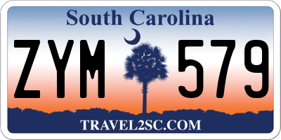 SC license plate ZYM579