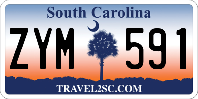 SC license plate ZYM591