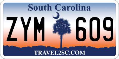 SC license plate ZYM609