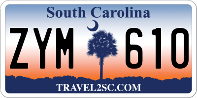 SC license plate ZYM610