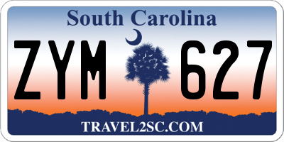 SC license plate ZYM627