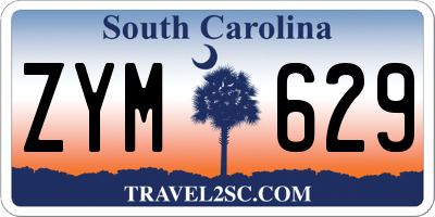 SC license plate ZYM629