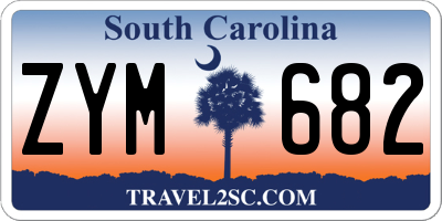 SC license plate ZYM682
