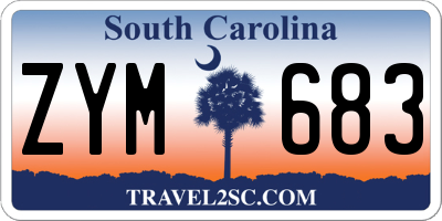 SC license plate ZYM683